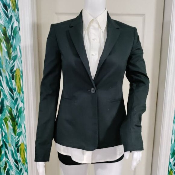 Babaton Atelier Long Sleeve Notch Lapel Single Breasted Blazer Black Women's XS - Picture 2 of 16